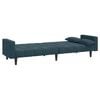 vidaXL Sofa Bed Blue Velvet (100% polyester), wood, plastic 2-seater