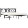 vidaXL Bed Frame Black Steel Full Bed Frame Rectangular Modern