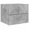 vidaXL Wall-mounted Nightstand Concrete gray Engineered wood Medium