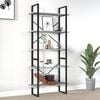 vidaXL Book Cabinet Grey Sonoma Engineered wood, Metal 5-Tier Book Cabinet