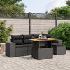 vidaXL Garden Sofa Set Black