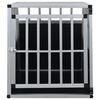 vidaXL Dog Cage Silver Aluminum and MDF 25.6 x 36.0 x 27.4 in