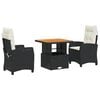 vidaXL Garden Dining Set Black and brown