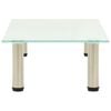 vidaXL TV Stand Transparent Tempered glass and stainless steel Small