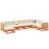 vidaXL Garden Sofa Set Wax brown Solid pine wood Large Modular