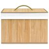 vidaXL Storage Box Set of 4 Natural Bamboo Bamboo, Woven Fabric