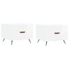 vidaXL Coffee Table Set of 2 High Gloss White Engineered Wood