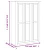 vidaXL Wardrobe Natural wood color Solid pine wood Large Wardrobe