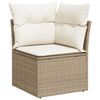 vidaXL Garden Sofa Set with Cushion 8 pcs Beige Poly Rattan