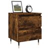 vidaXL Bedside Cabinet Set of 2 Smoked oak Engineered wood, iron Medium