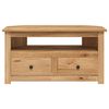 vidaXL Corner TV Cabinet Natural wood color Solid pinewood Medium