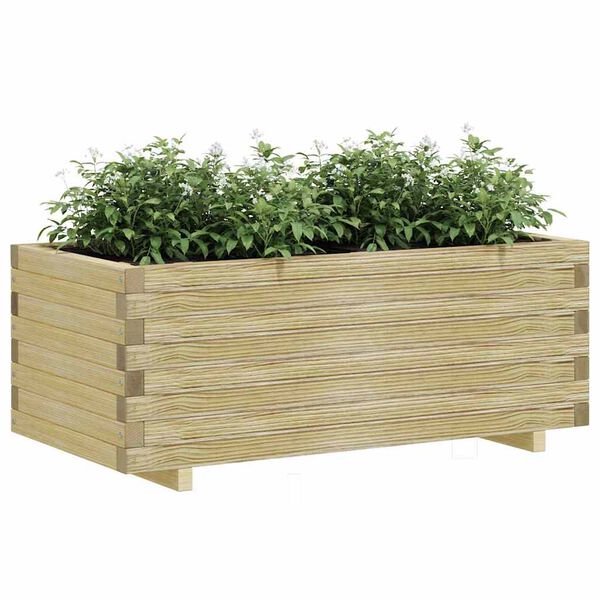 vidaXL Raised Bed Green treated pine wood 39.4x19.7x15.7 in Durable