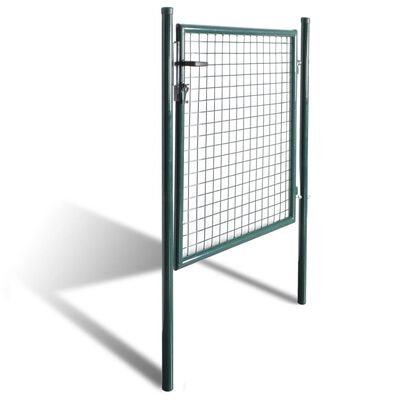 vidaXL Single Door Fence Gate Powder-Coated Steel
