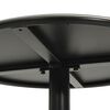 vidaXL Garden Table Black Powder-coated steel Compact Durable