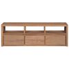vidaXL TV Cabinet Natural Solid teak wood Medium TV Cabinet