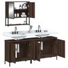 vidaXL Bathroom Furniture Set Brown Oak