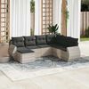 vidaXL Garden Sofa Set Light Grey