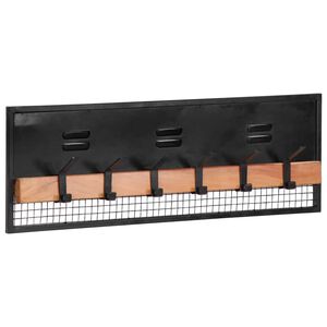 vidaXL Wall-mounted Coat Rack 35.4"x4.3"x11.8" Solid Wood Mango