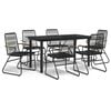 vidaXL Garden Dining Set Black