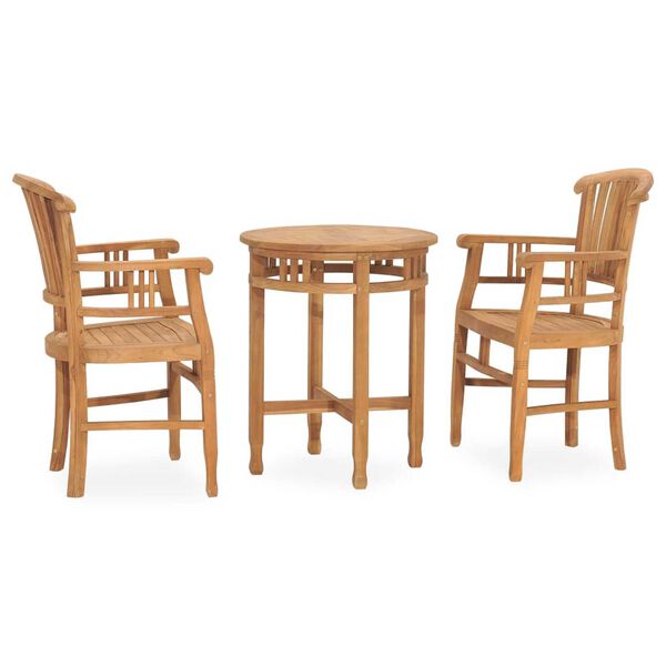 vidaXL Garden Dining Set Natural Teak Solid teak wood Durable