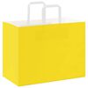 vidaXL Paper Bags 50 pcs with Handles Yellow 12.6x6.7x9.8"