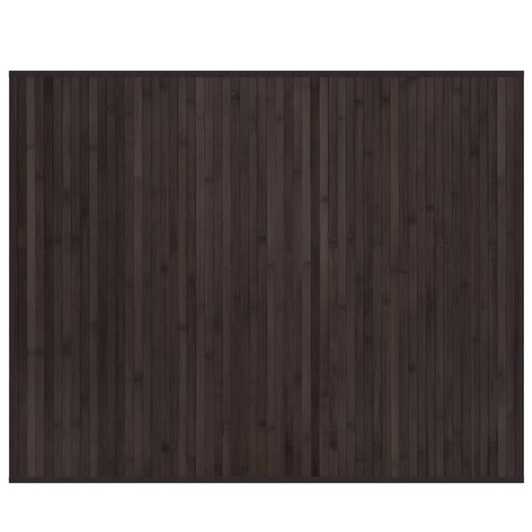 vidaXL Rug Dark brown Bamboo, Polypropylene 31.5 x 39.4 in Rug