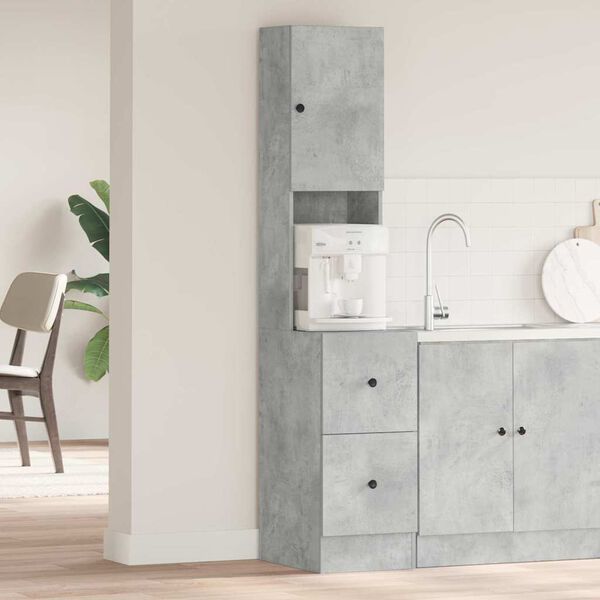 vidaXL Kitchen Cabinet Grey 13.78 x 19.69 x 70.87 in Engineered Wood