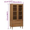 vidaXL Display Cabinet Brown