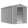 vidaXL Garden Shed Light Grey Galvanized Steel Medium Garden Shed