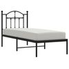 vidaXL Bed Frame Black Steel Small Single Bed Frame Rectangular