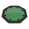 vidaXL Poker Table Green and Black MDF, Polyester, Artificial Leather, Steel