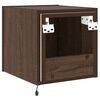 vidaXL TV Wall Cabinet Set of 2 Brown Oak Engineered wood