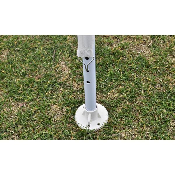 vidaXL Gazebo White Polyethylene, Steel 10 x 10 ft Lightweight Gazebo