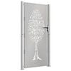 vidaXL Garden Gate 39.4x78.7" Corten Steel Tree Design