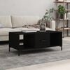 vidaXL Coffee Table Black Engineered wood, iron 40.2x19.7x15.7 in