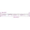 vidaXL Garden Fence with Hoop Top Steel 561.4"x31.5" Black
