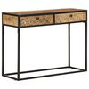 vidaXL Console Table Natural brown, Black