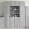 vidaXL Storage Cabinet Gray Sonoma Engineered Wood Tall Storage Cabinet