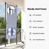 vidaXL Outdoor Roller Blind Blue and white