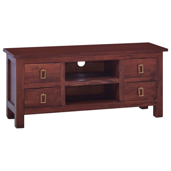 vidaXL TV Cabinet Classic Brown Solid Mahogany Wood TV Cabinet