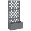 vidaXL Trellis Planter Grey Wood-plastic composite Tall Planters