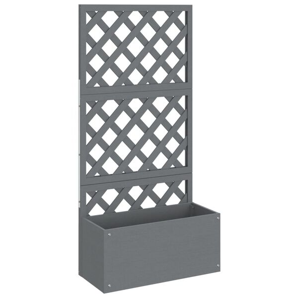 vidaXL Trellis Planter Grey Wood-plastic composite Tall Planters
