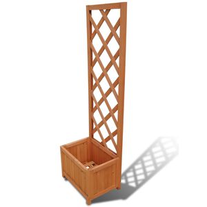 vidaXL Garden Planter Brown Solid Wood Medium Durable Garden Planter