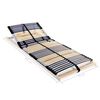 vidaXL Bed Base Natural Wood Beech Wood Frame and Birch Slats Single