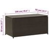 vidaXL Outdoor Storage Box Brown Polyethylene rattan, Powder-coated steel