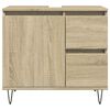 vidaXL Bathroom Cabinet Sonoma oak Engineered wood, iron Medium