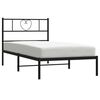vidaXL Bed Frame Black Steel Single Bed Frame Rectangular Modern