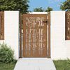 vidaXL Garden Gate 39.4x59.1" Corten Steel Bamboo Design