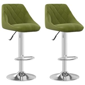 vidaXL Bar Stool Set of 2 Light Green