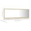 vidaXL Mirror White and Sonoma Oak Engineered wood, acrylic Wall mounting
